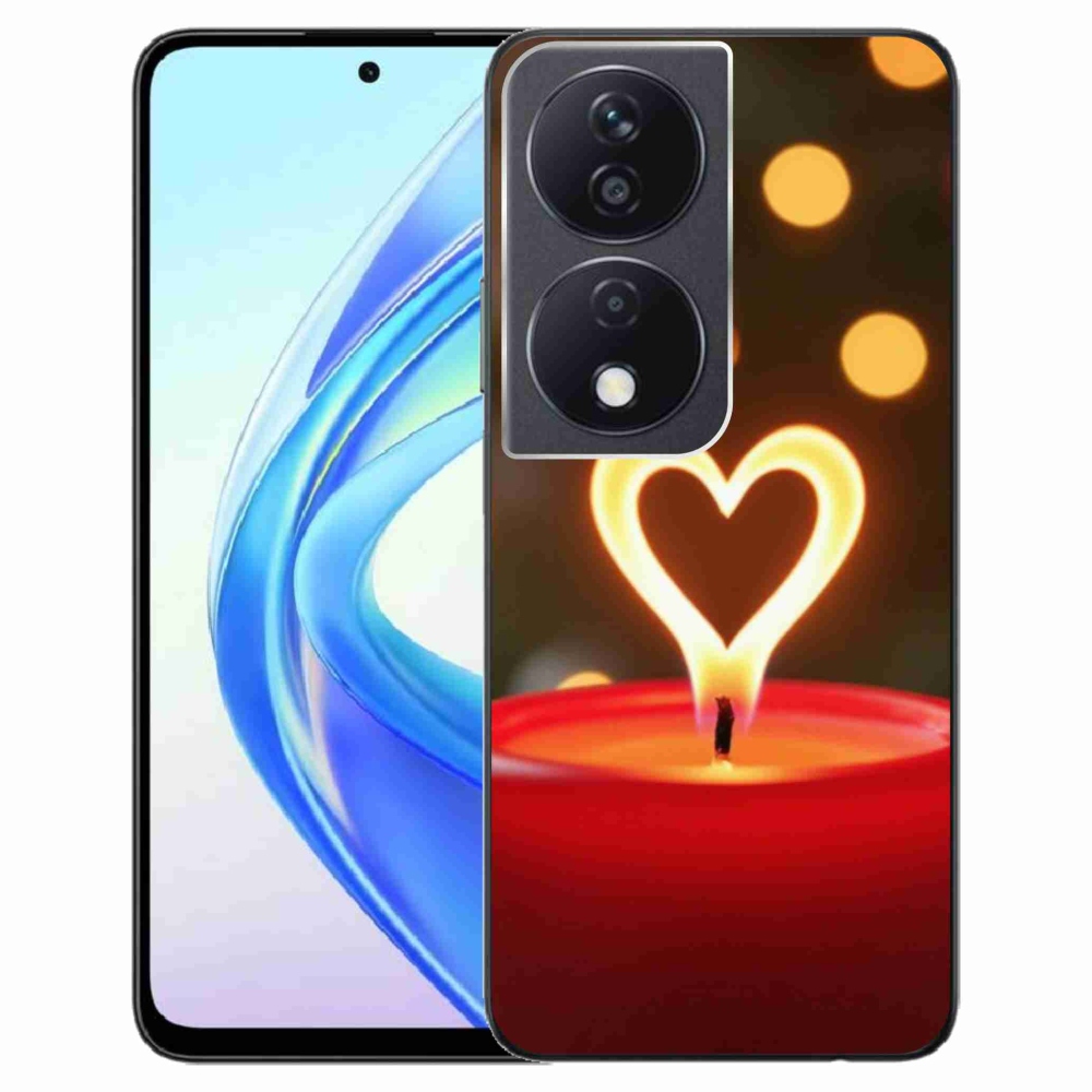 Gélový kryt mmCase na Honor X7b - srdce z plameňa