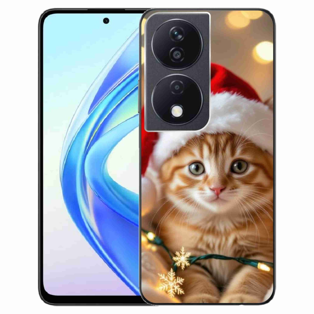 Gélový kryt mmCase na Honor X7b - vianočné mačiatko