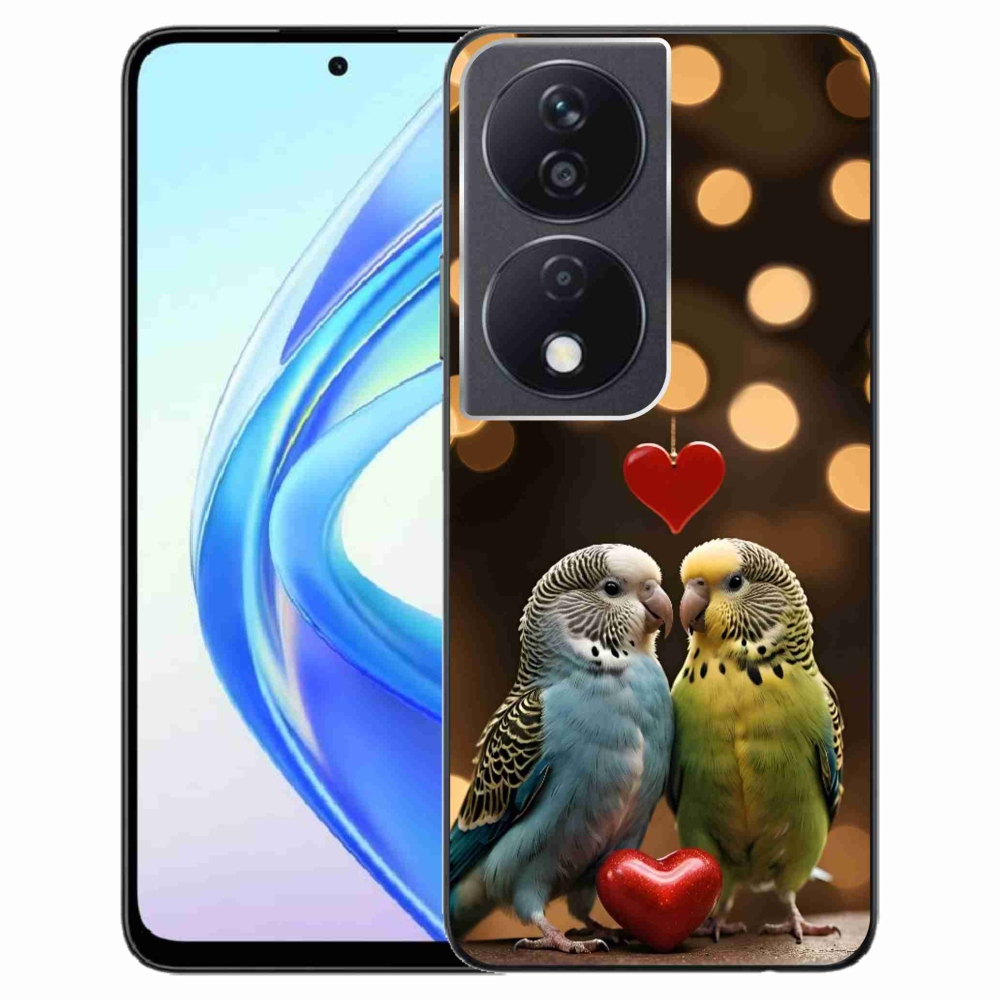 Gélový kryt mmCase na Honor X7b - zamilovaní papagáje