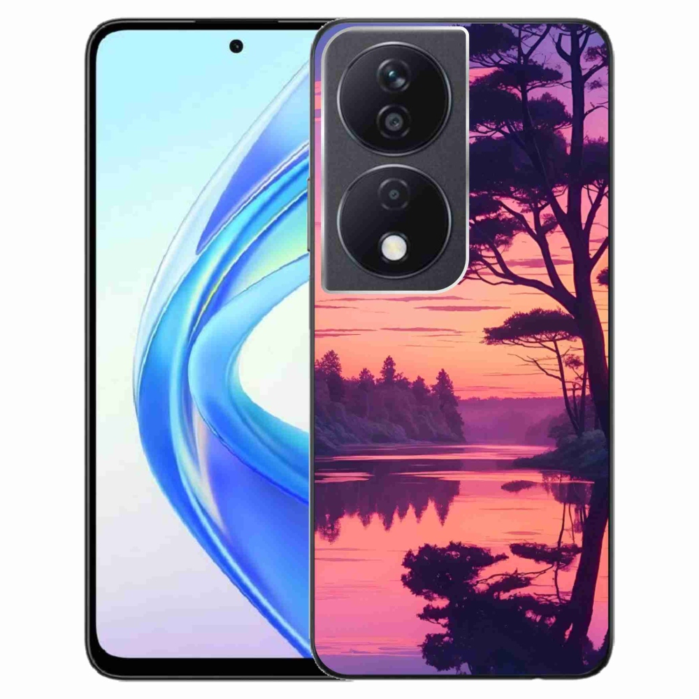 Gélový kryt mmCase na Honor X7b - západ slnka nad jazerom