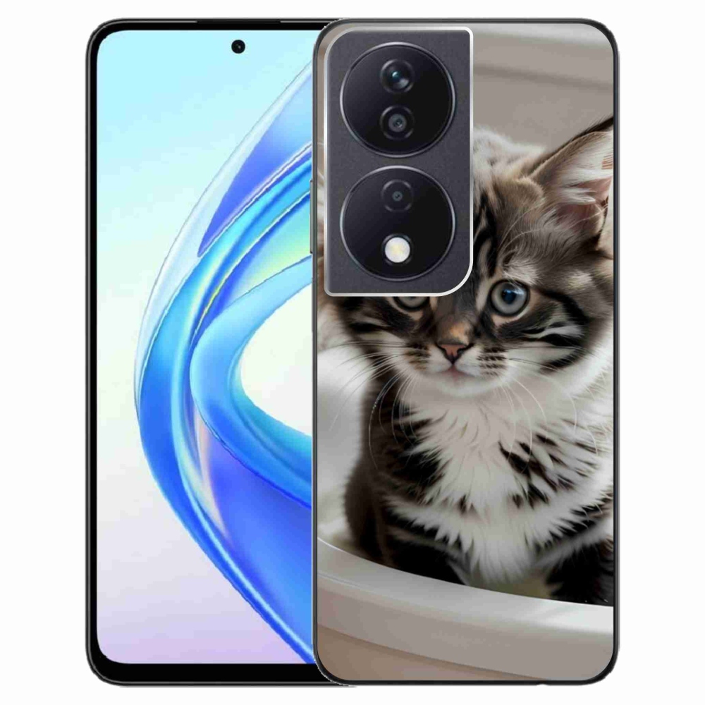 Gélový kryt mmCase na Honor X7b - zvedavé mačiatko