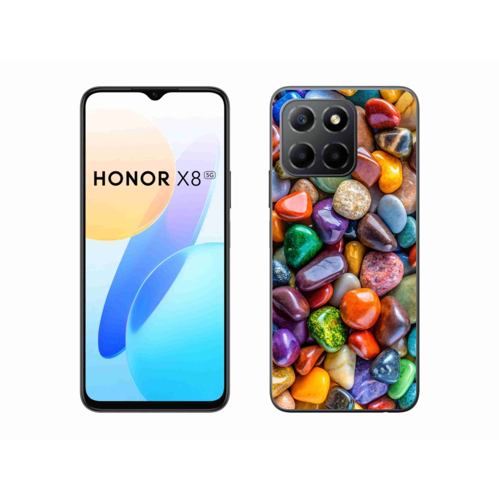 Gélový kryt mmCase na Honor X8 5G/Honor 70 Lite 5G - farebné kamienky
