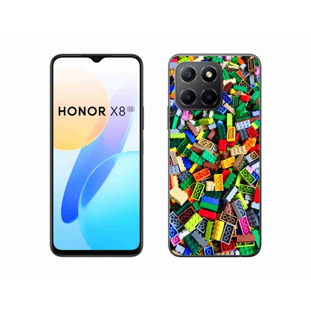 Gélový kryt mmCase na Honor X8 5G/Honor 70 Lite 5G - farebné stavebné kocky