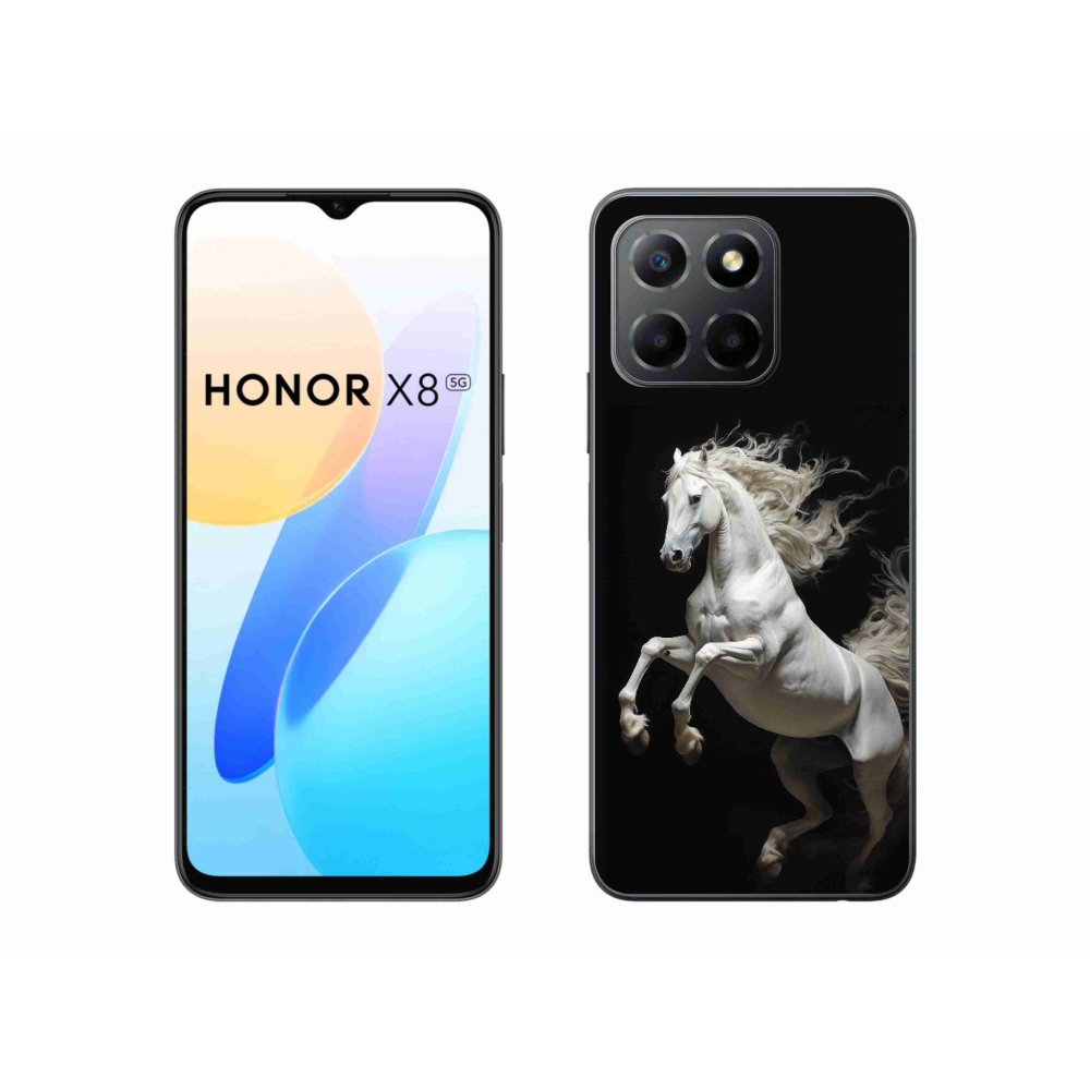 Gélový kryt mmCase na Honor X8 5G/Honor 70 Lite 5G - biely kôň 4