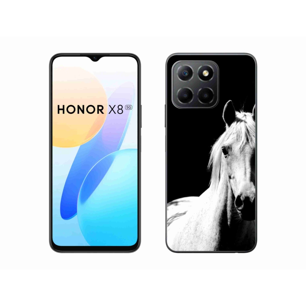 Gélový kryt mmCase na Honor X8 5G/Honor 70 Lite 5G - biely kôň 5