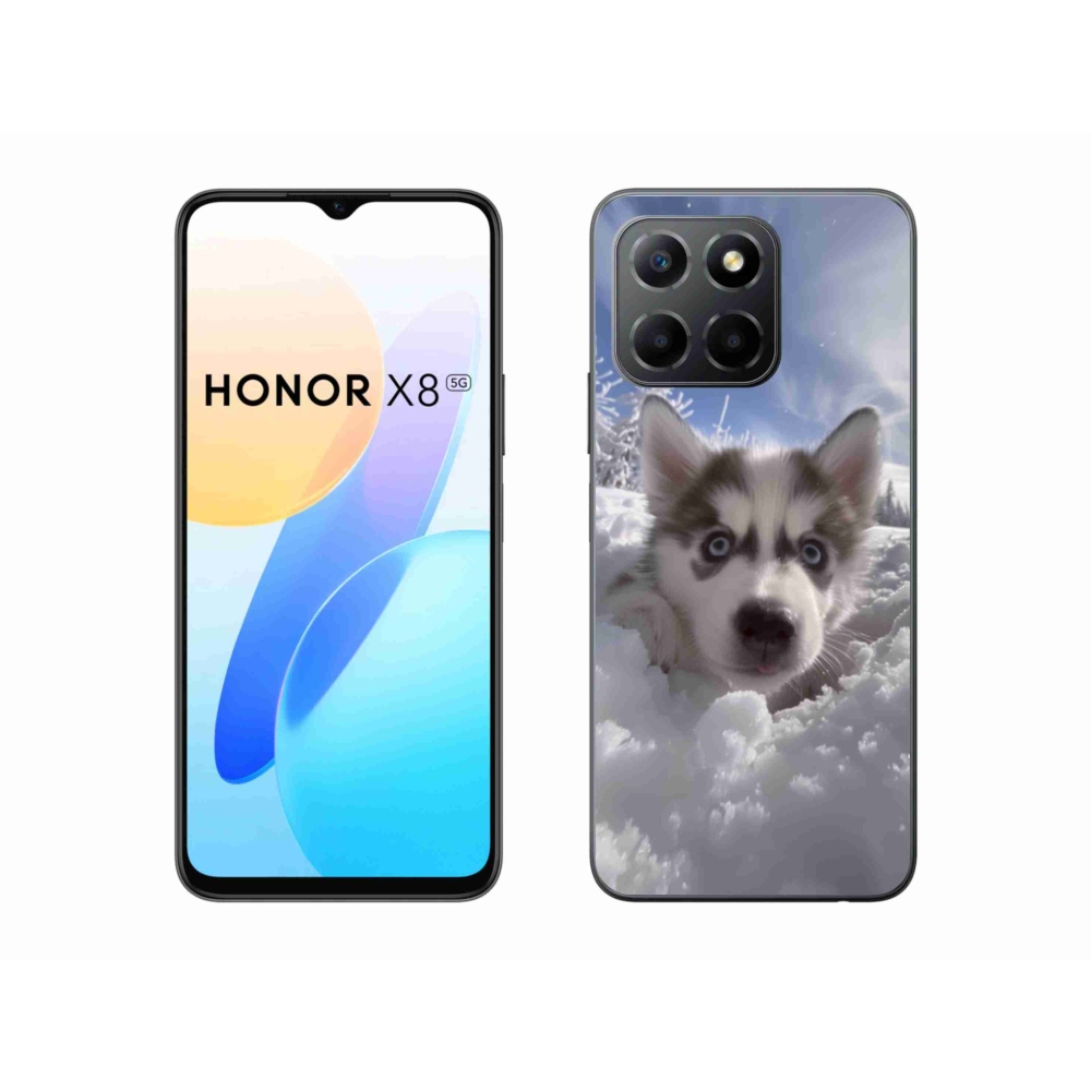Gélový kryt mmCase na Honor X8 5G/Honor 70 Lite 5G - husky v snehu