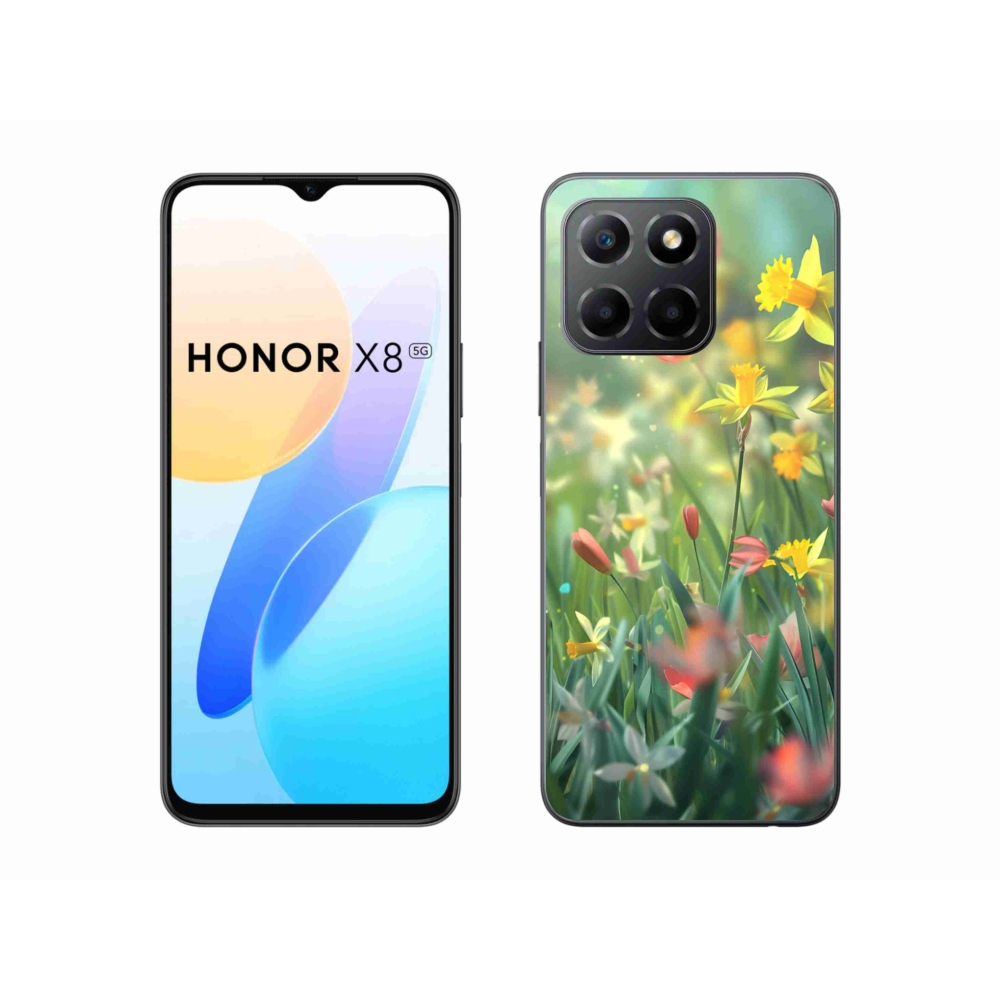 Gélový kryt mmCase na Honor X8 5G/Honor 70 Lite 5G - jarné kvety