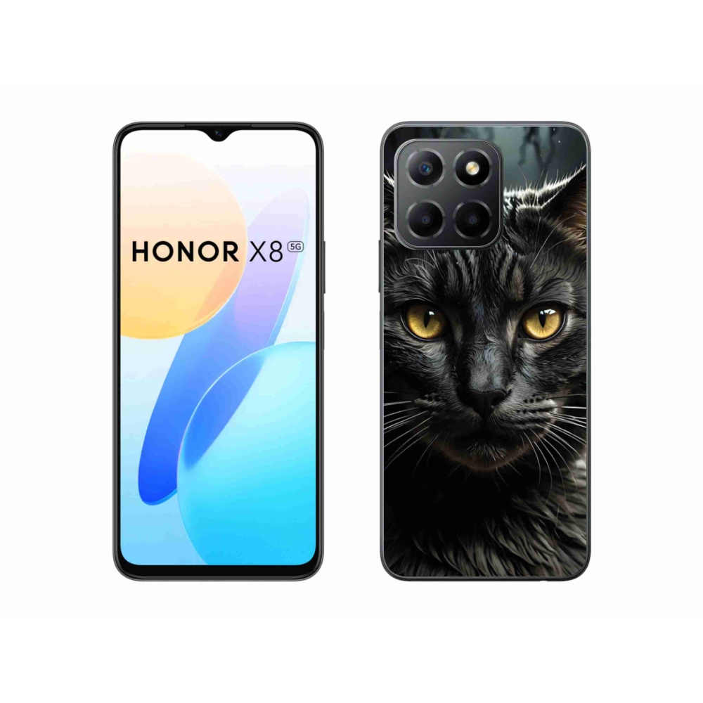 Gélový kryt mmCase na Honor X8 5G/Honor 70 Lite 5G - mačacie pohľad 3