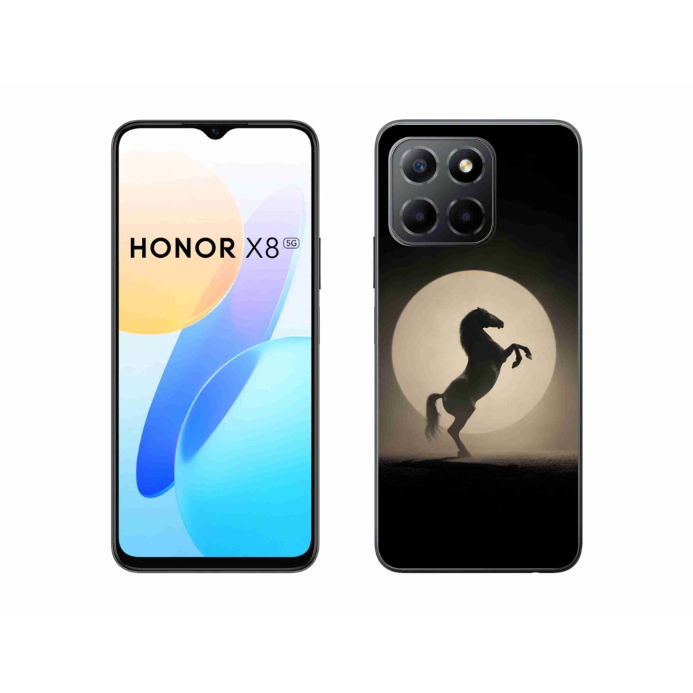 Gélový kryt mmCase na Honor X8 5G/Honor 70 Lite 5G - kôň v siluete