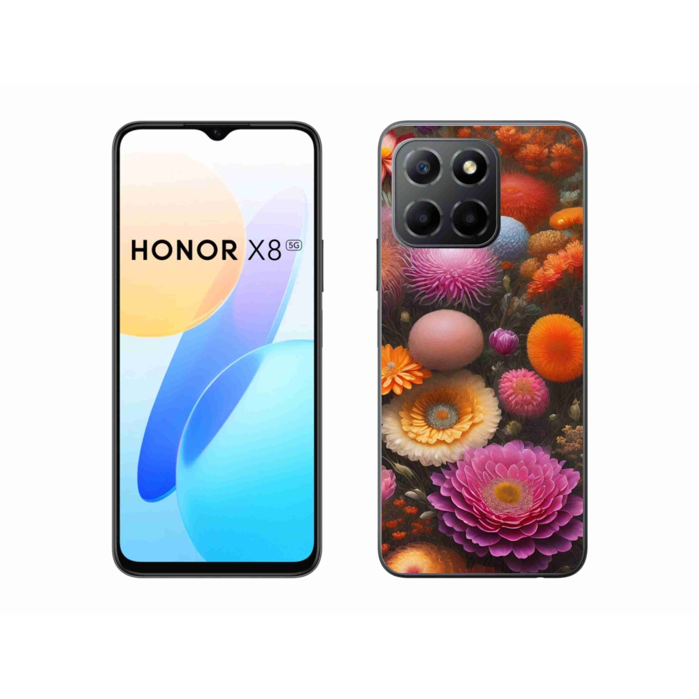 Gélový kryt mmCase na Honor X8 5G/Honor 70 Lite 5G - kvetinová kompozícia