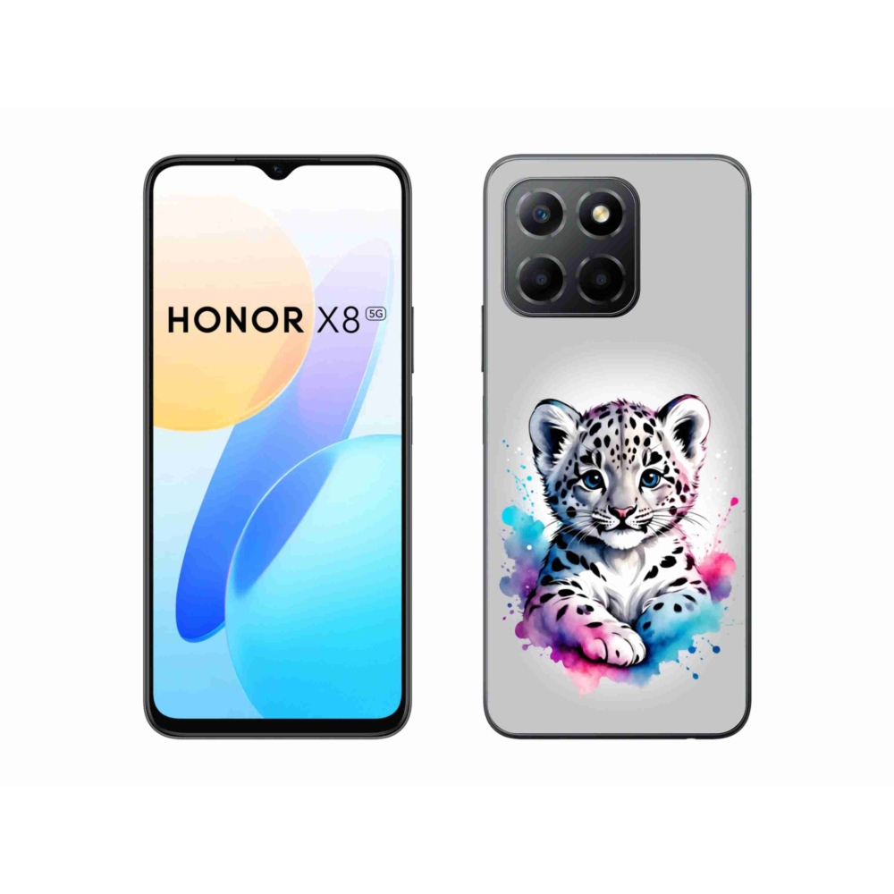 Gélový kryt mmCase na Honor X8 5G/Honor 70 Lite 5G - leopardej mláďa