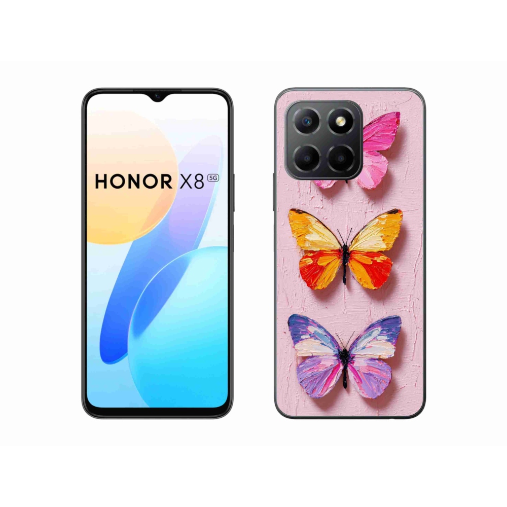 Gélový kryt mmCase na Honor X8 5G/Honor 70 Lite 5G - motýlia trojica