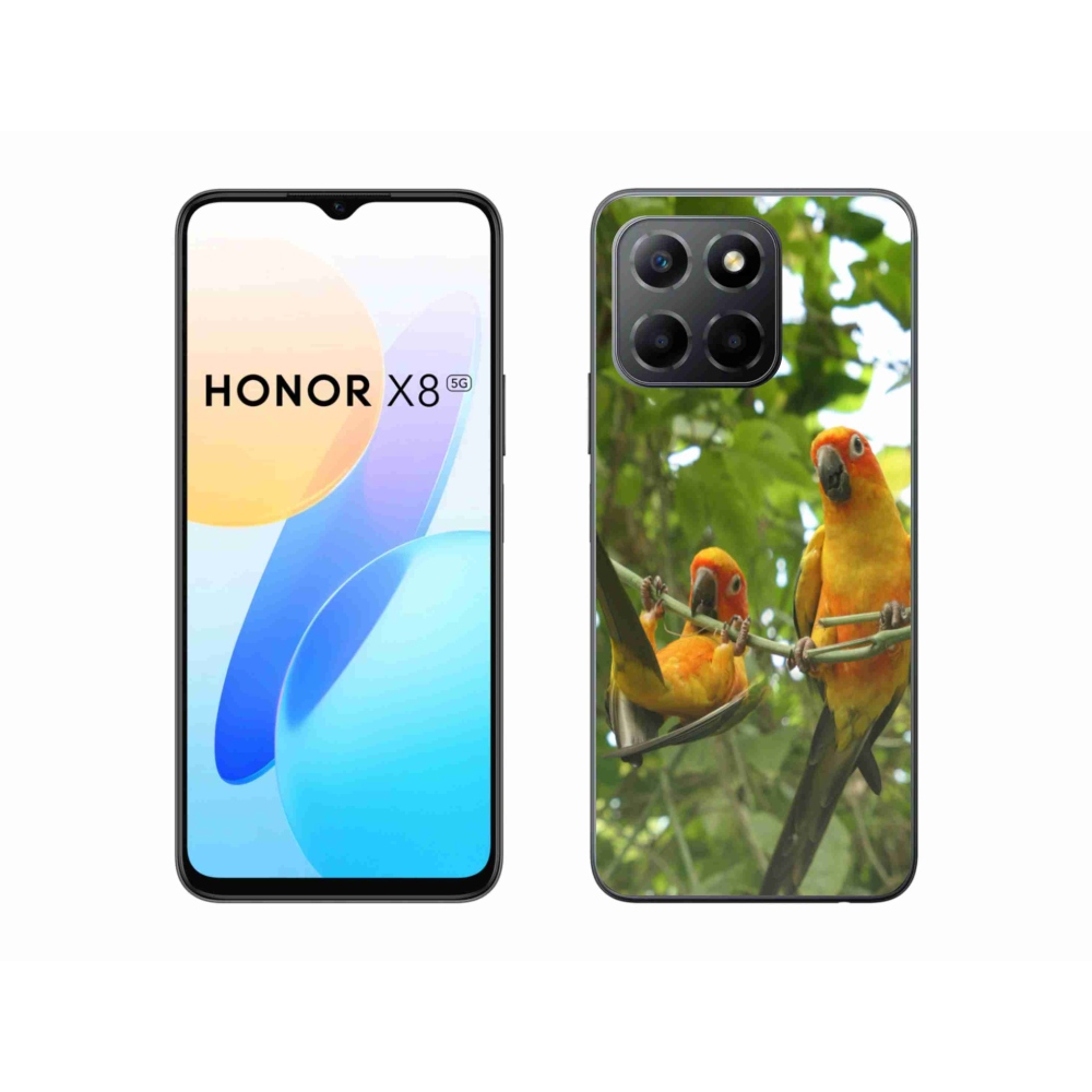 Gélový kryt mmCase na Honor X8 5G/Honor 70 Lite 5G - papagáje aratingy