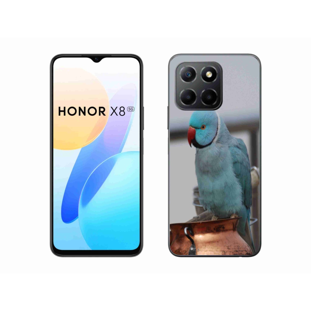 Gélový kryt mmCase na Honor X8 5G/Honor 70 Lite 5G - papagáj alexander modrý