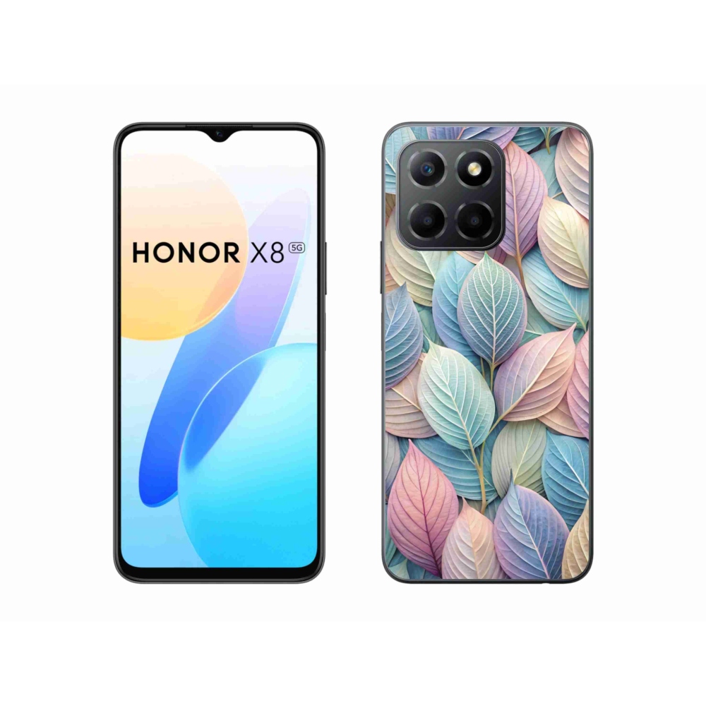 Gélový kryt mmCase na Honor X8 5G/Honor 70 Lite 5G - pastelové listy