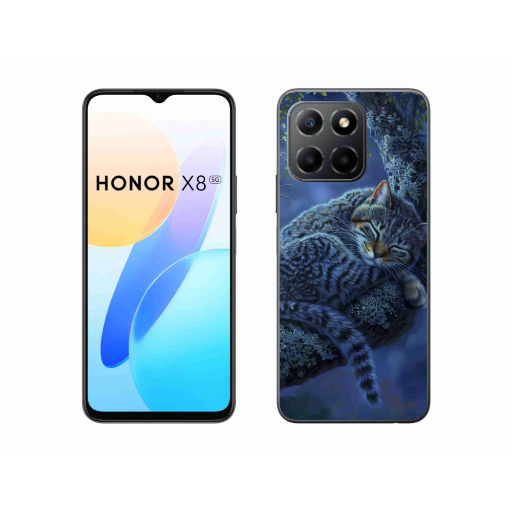 Gélový kryt mmCase na Honor X8 5G/Honor 70 Lite 5G - spiaca mačka
