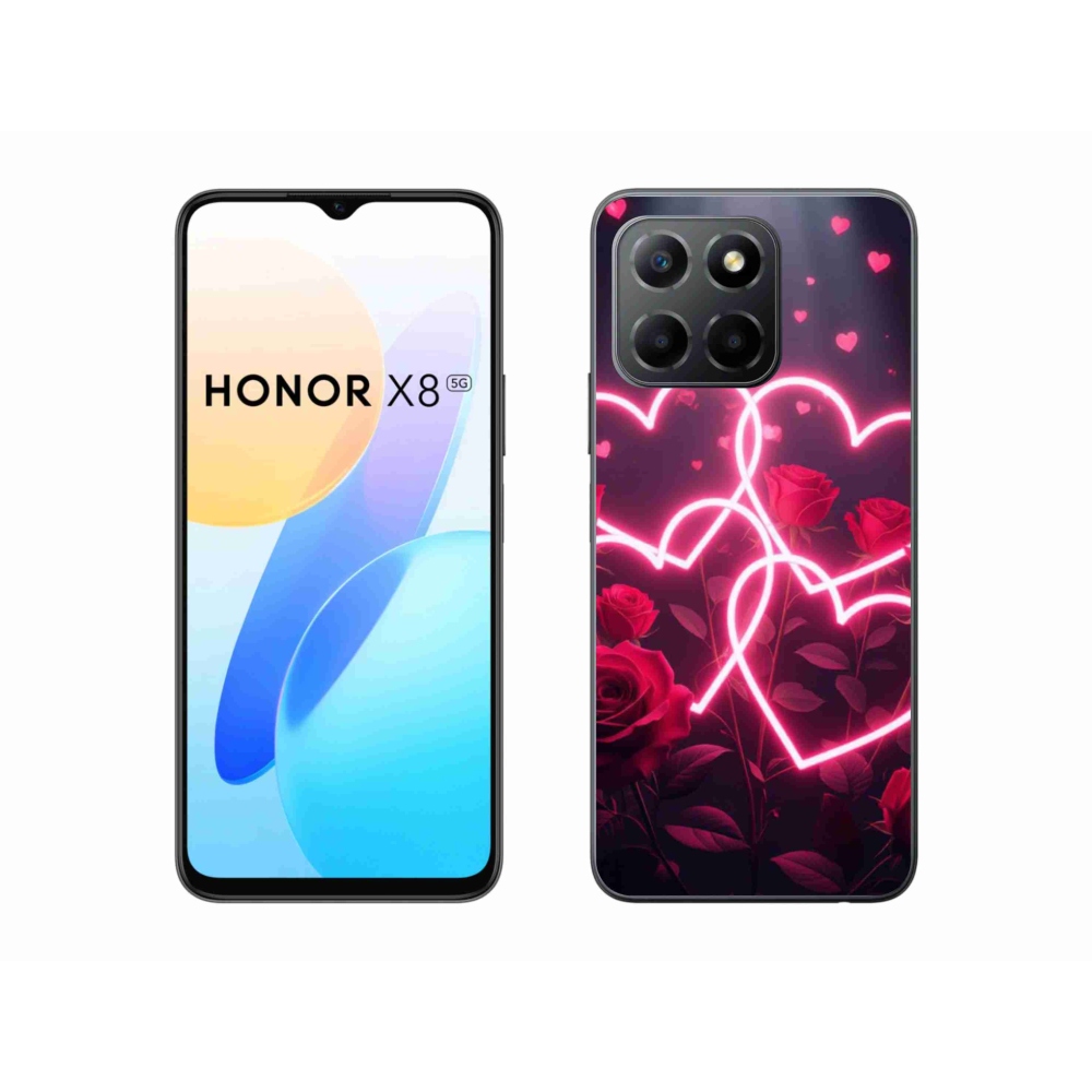 Gélový kryt mmCase na Honor X8 5G/Honor 70 Lite 5G - srdce lásky