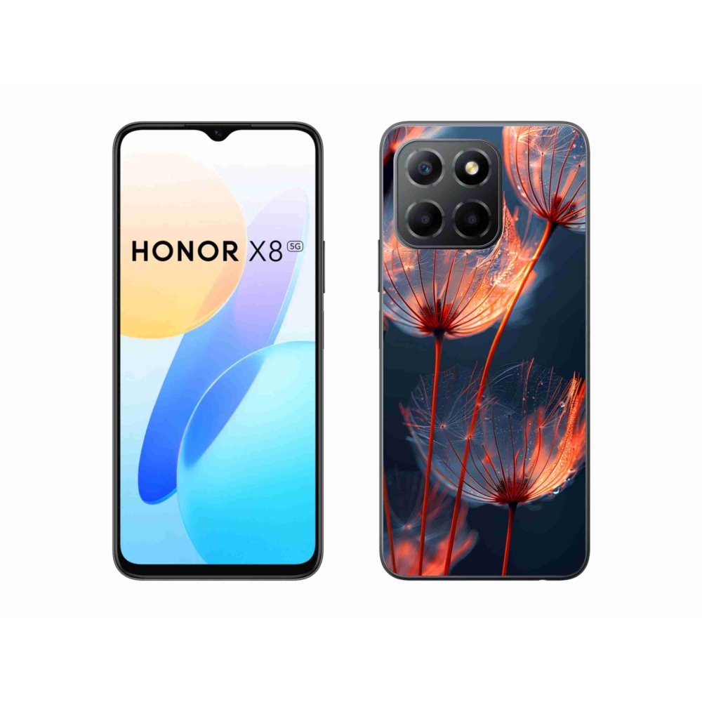 Gélový kryt mmCase na Honor X8 5G/Honor 70 Lite 5G - svetielkujúce páperie