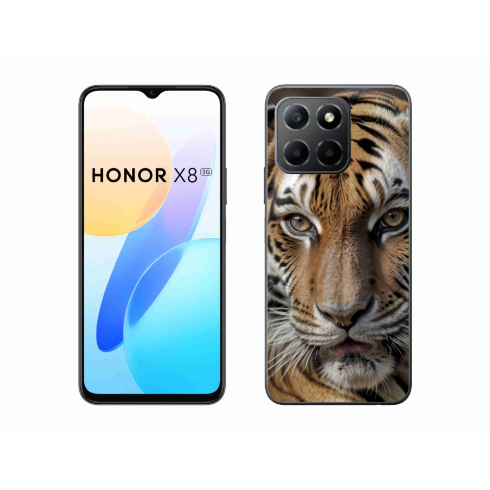 Gélový kryt mmCase na Honor X8 5G/Honor 70 Lite 5G - tigrie pohľad