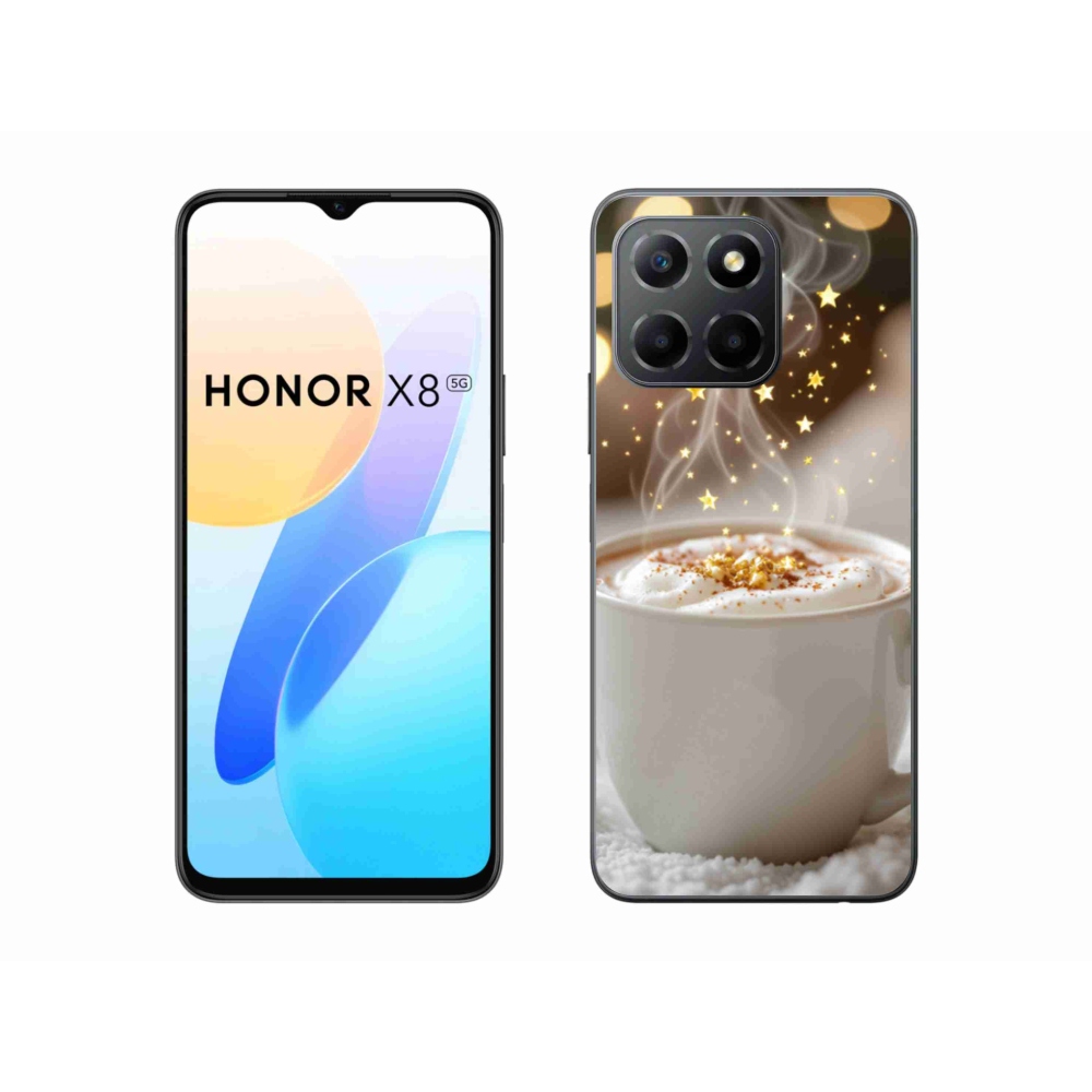 Gélový kryt mmCase na Honor X8 5G/Honor 70 Lite 5G - vianočný horúci nápoj