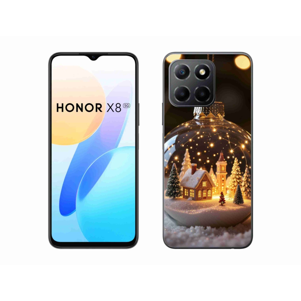 Gélový kryt mmCase na Honor X8 5G/Honor 70 Lite 5G - vianočné gule 3