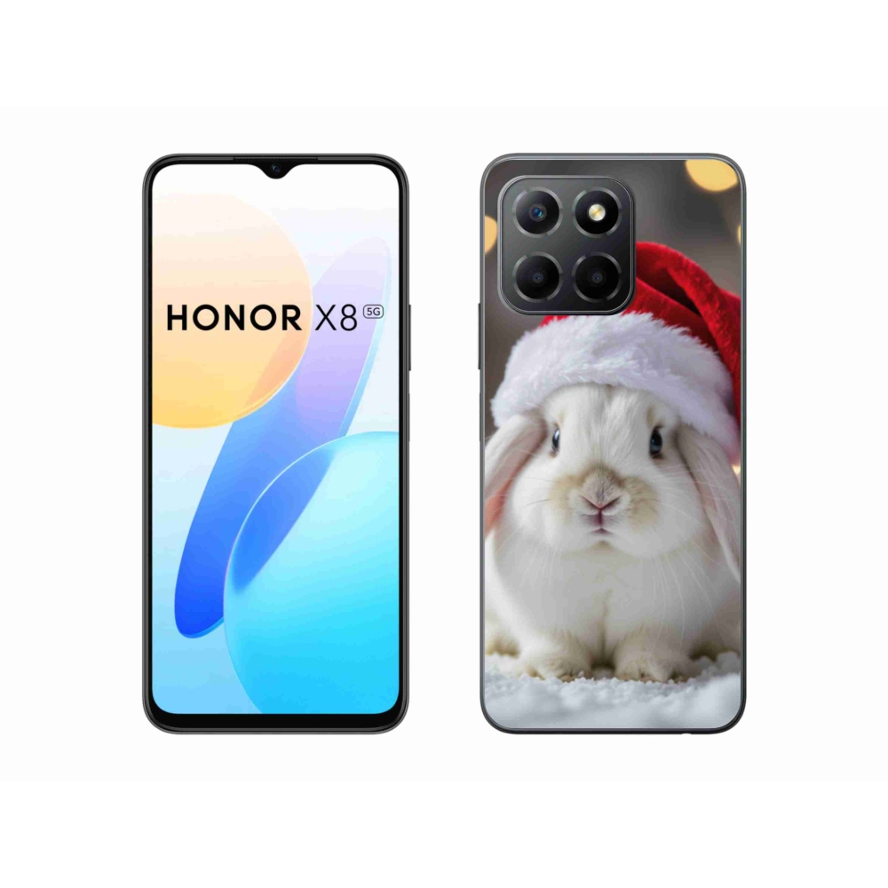 Gélový kryt mmCase na Honor X8 5G/Honor 70 Lite 5G - vianočný králik