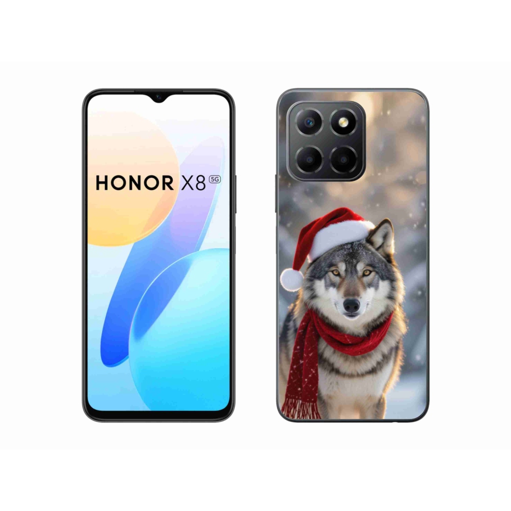 Gélový kryt mmCase na Honor X8 5G/Honor 70 Lite 5G - vianočný vlk