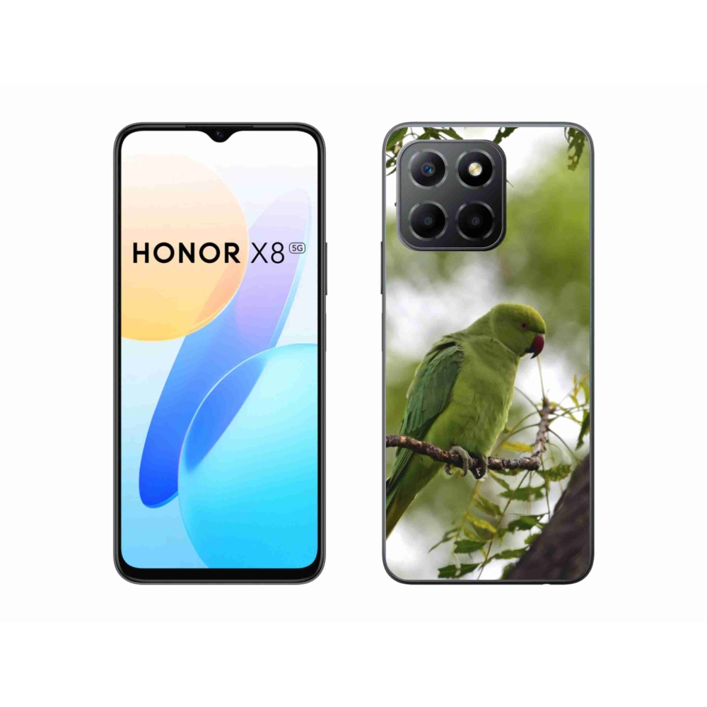 Gélový kryt mmCase na Honor X8 5G/Honor 70 Lite 5G - zelený papagáj