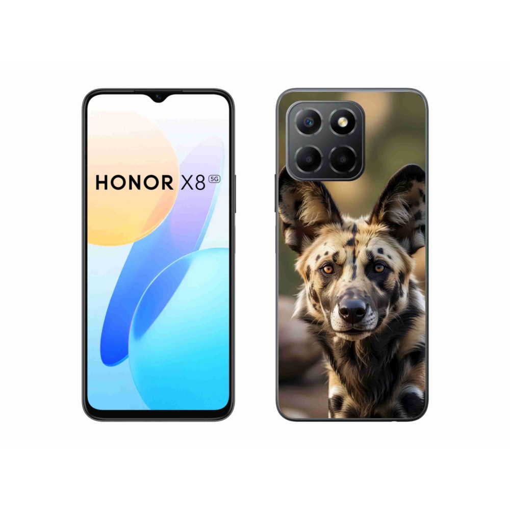 Gélový kryt mmCase na Honor X8 5G/Honor 70 Lite - africký divoký pes
