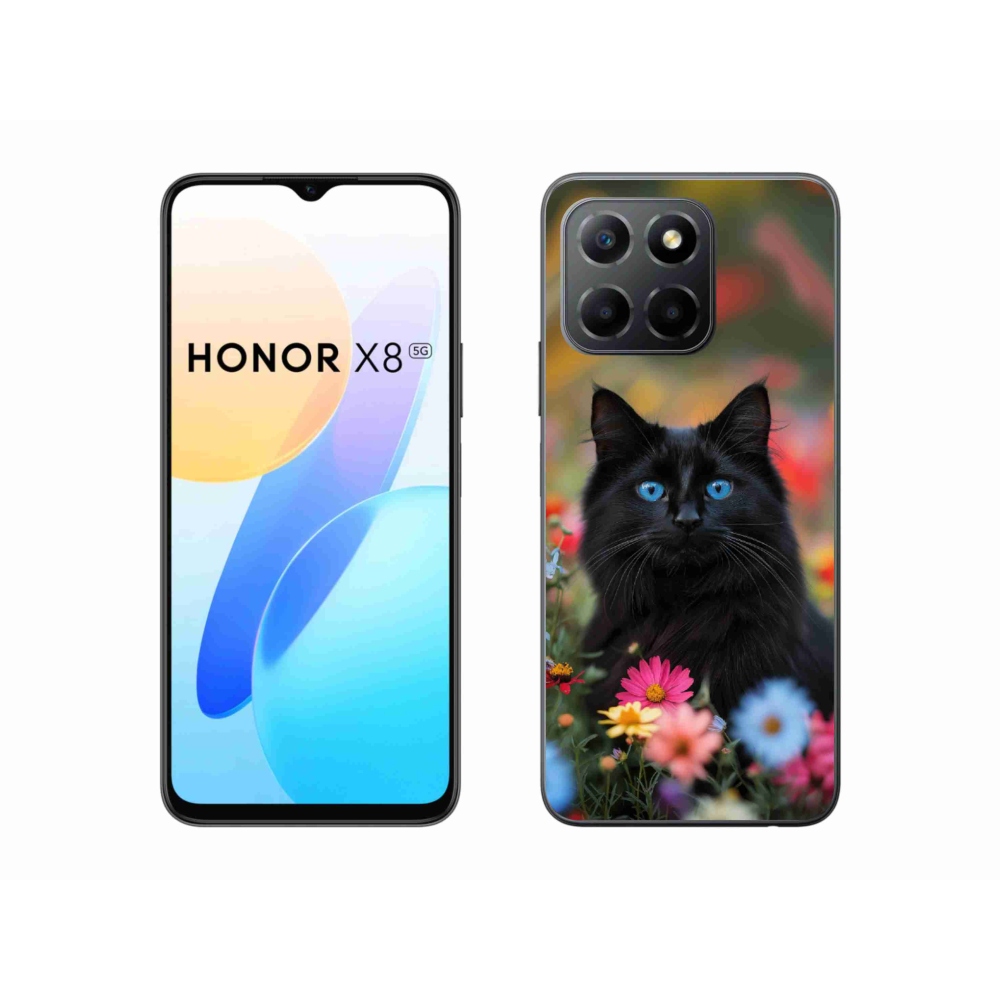 Gélový kryt mmCase na Honor X8 5G/Honor 70 Lite - čierne mačiatko 4