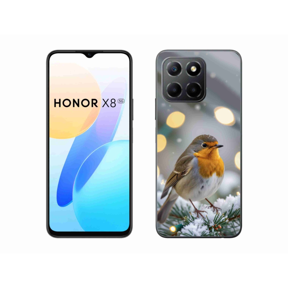 Gélový kryt mmCase na Honor X8 5G/Honor 70 Lite - červienka v zime