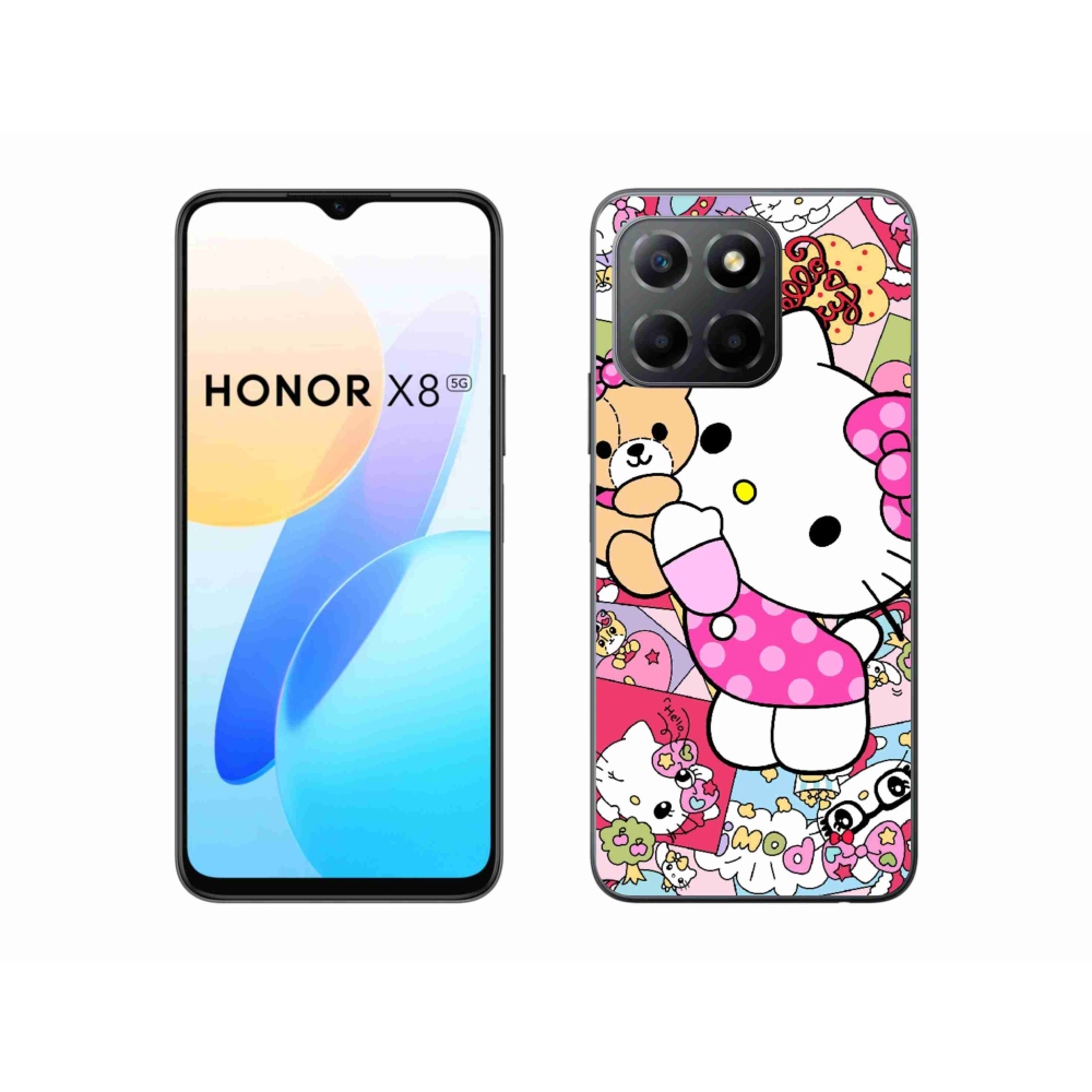 Gélový kryt mmCase na Honor X8 5G/Honor 70 Lite - cute kitty