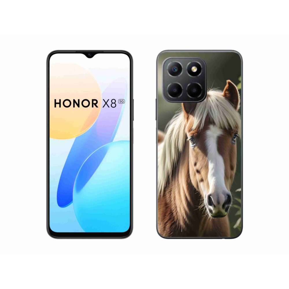 Gélový kryt mmCase na Honor X8 5G/Honor 70 Lite - kôň so svetlou hrivou