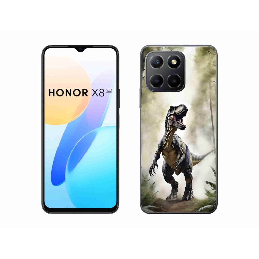 Gélový kryt mmCase na Honor X8 5G/Honor 70 Lite - naštvaný T-Rex