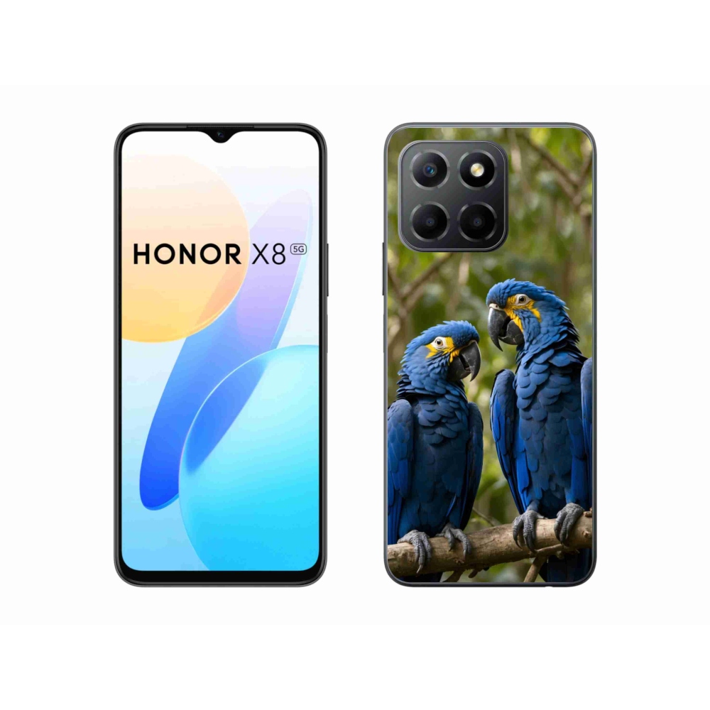 Gélový kryt mmCase na Honor X8 5G/Honor 70 Lite - papagájové duo