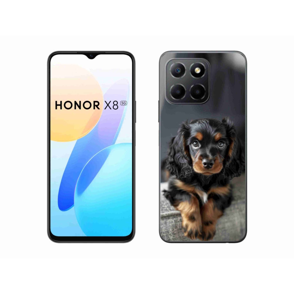 Gélový kryt mmCase na Honor X8 5G/Honor 70 Lite - roztomilý dlhosrstý jazvečík