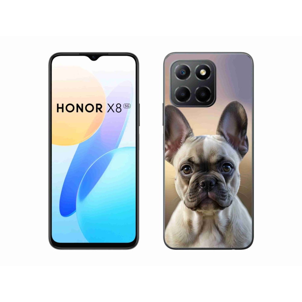 Gélový kryt mmCase na Honor X8 5G/Honor 70 Lite - roztomilý francúzsky buldoček