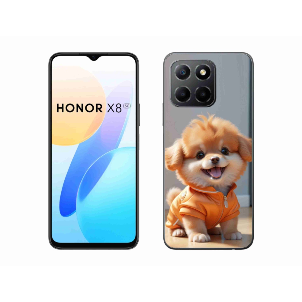 Gélový kryt mmCase na Honor X8 5G/Honor 70 Lite - roztomilý pomeranian v mikine