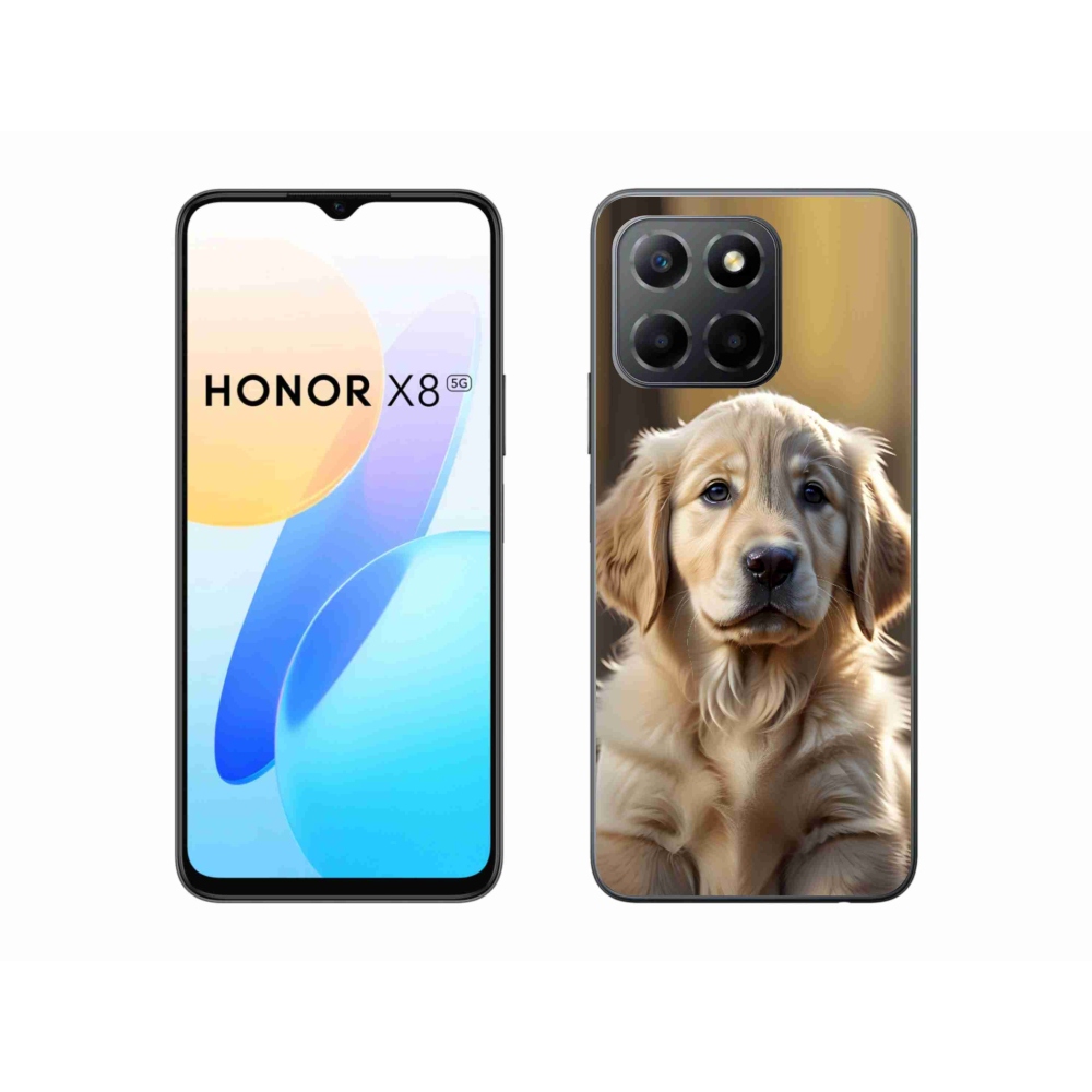 Gélový kryt mmCase na Honor X8 5G/Honor 70 Lite - roztomilý zlatý retriever