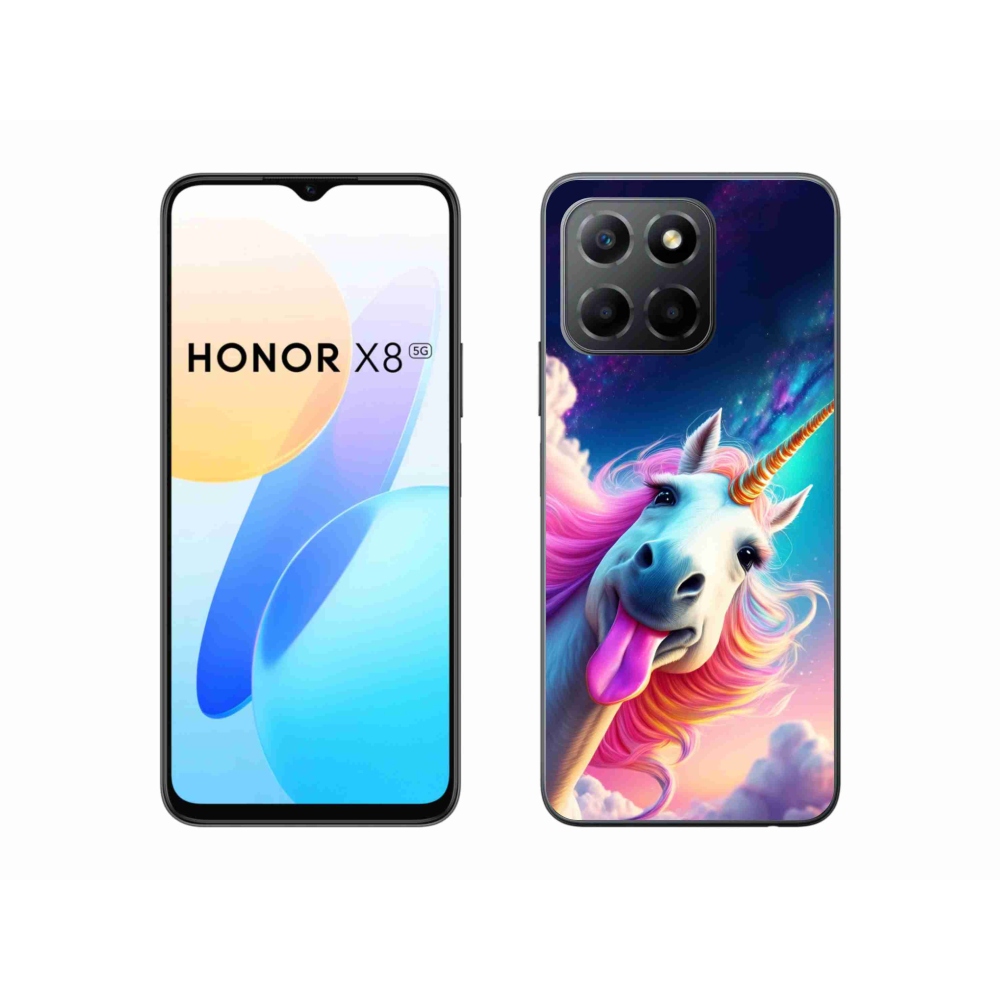 Gélový kryt mmCase na Honor X8 5G/Honor 70 Lite - šialený jednorožec