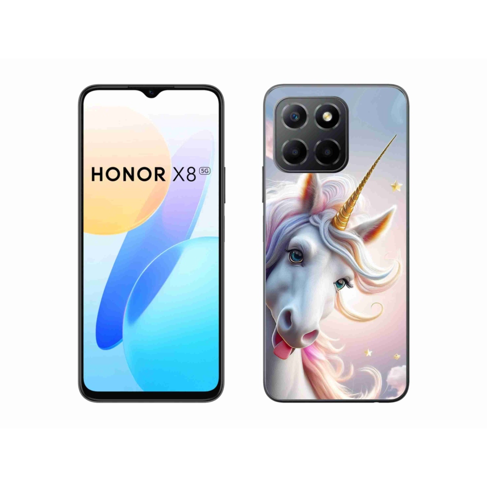 Gélový kryt mmCase na Honor X8 5G/Honor 70 Lite - veselý jednorožec