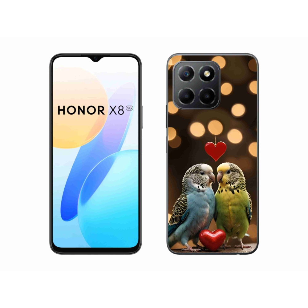 Gélový kryt mmCase na Honor X8 5G/Honor 70 Lite - zamilovaní papagáje