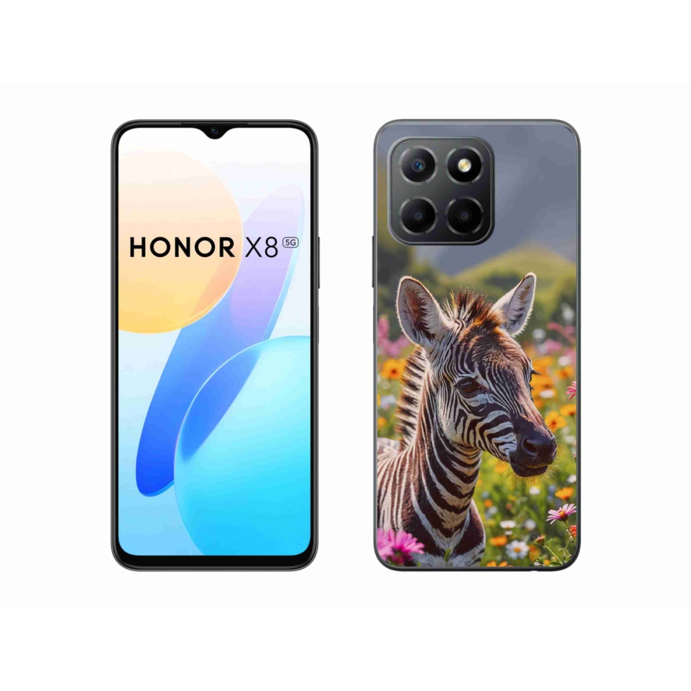 Gélový kryt mmCase na Honor X8 5G/Honor 70 Lite - zebra na lúke