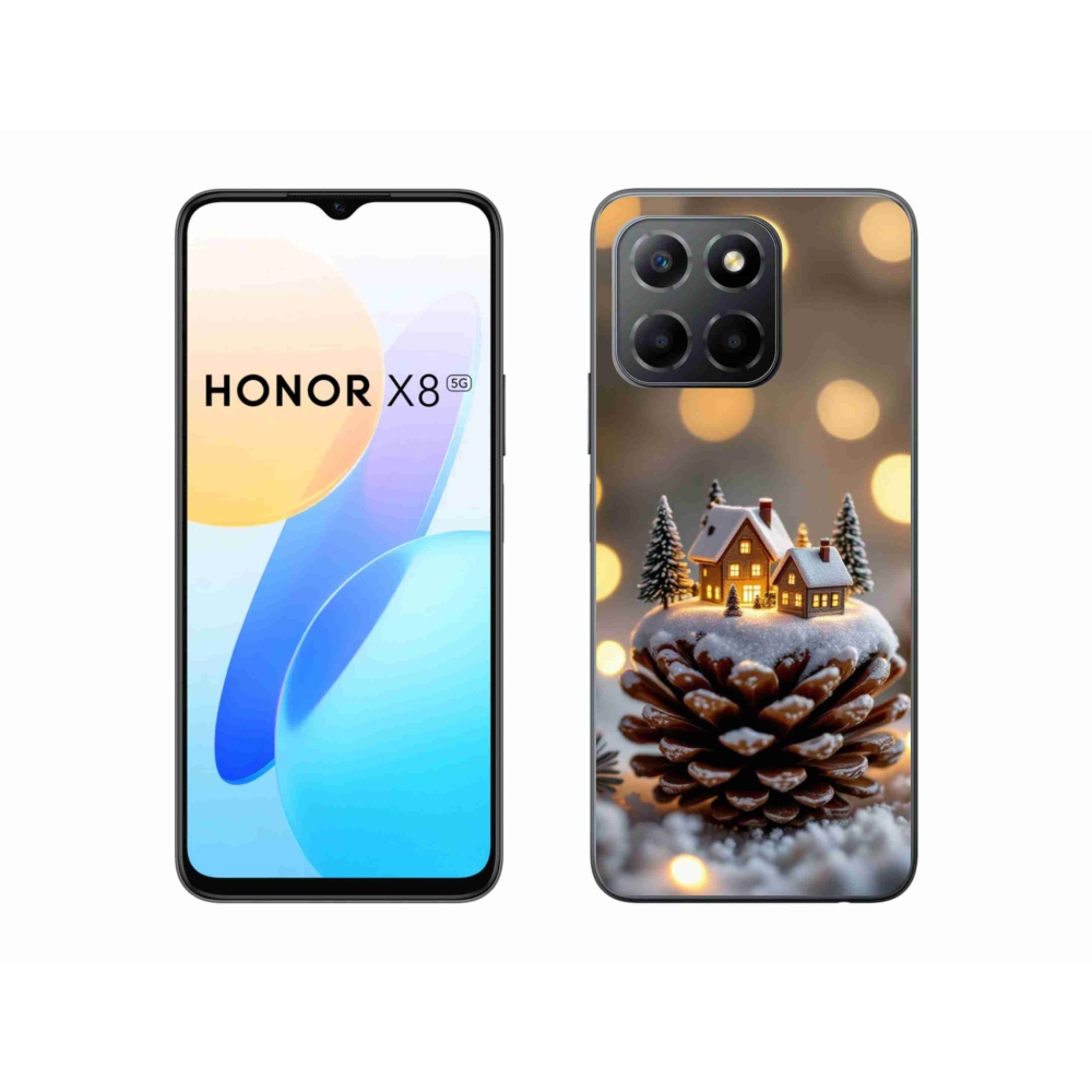 Gélový kryt mmCase na Honor X8 5G/Honor 70 Lite - zimná dedinka