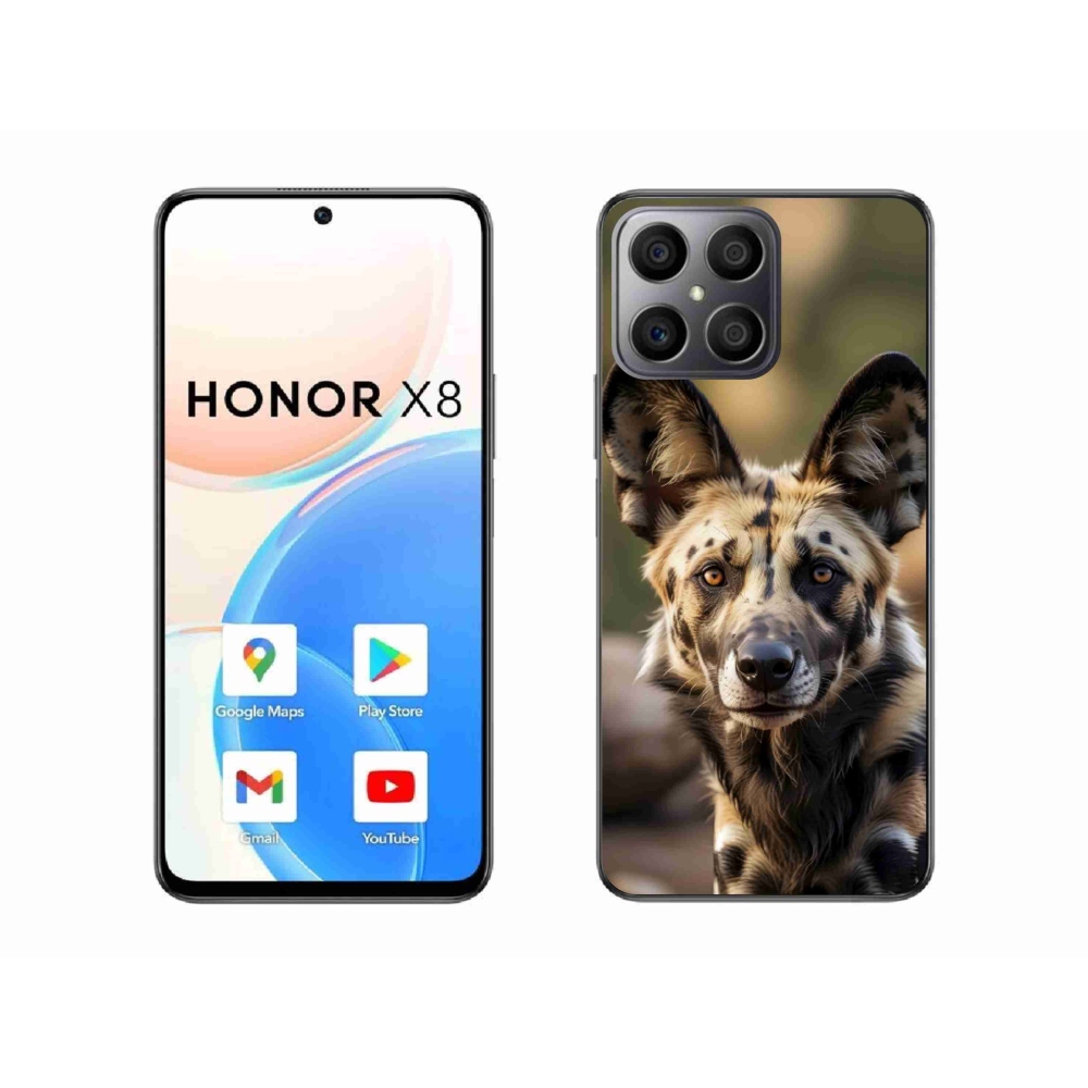 Gélový kryt mmCase na Honor X8 - africký divoký pes