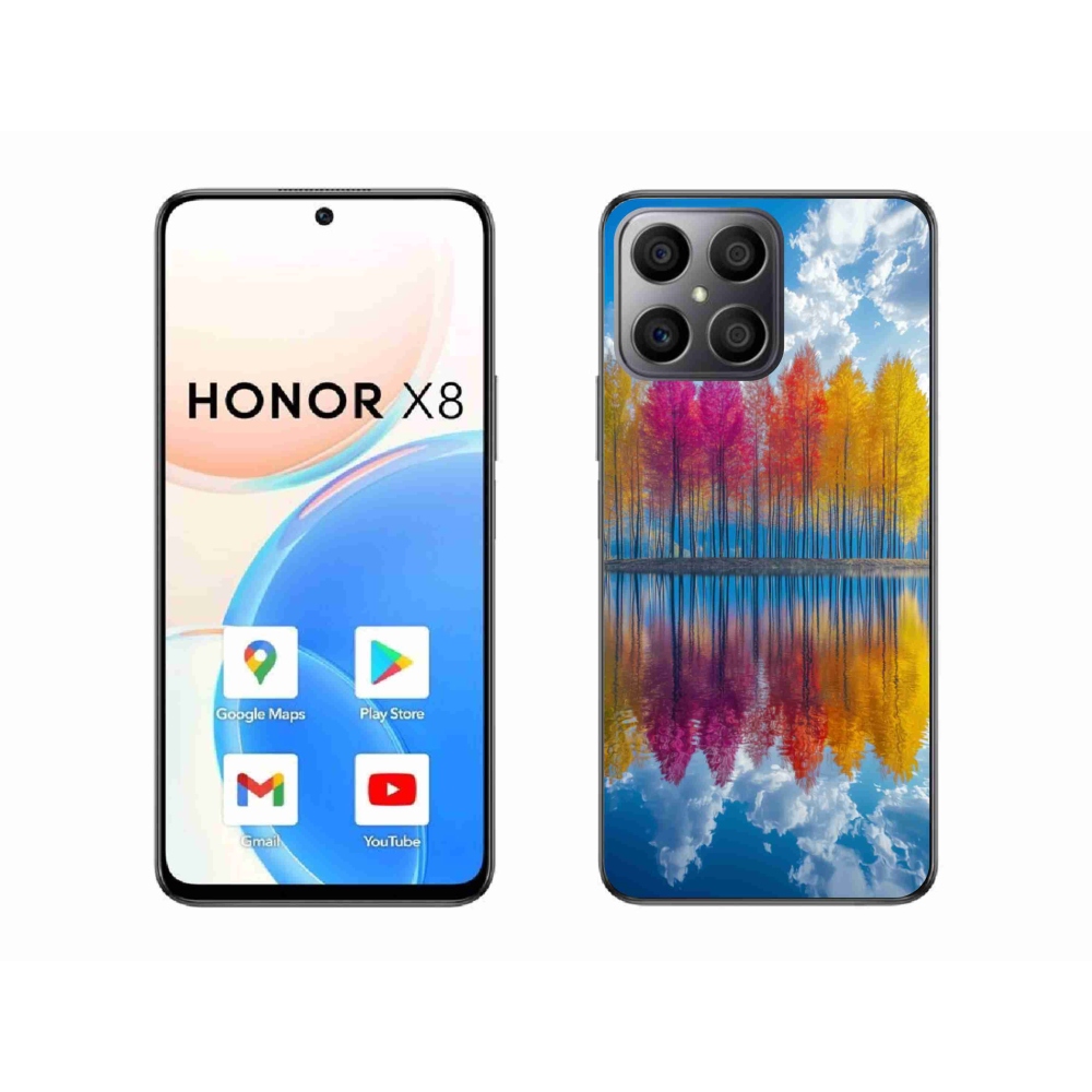Gélový kryt mmCase na Honor X8 - farebné stromy