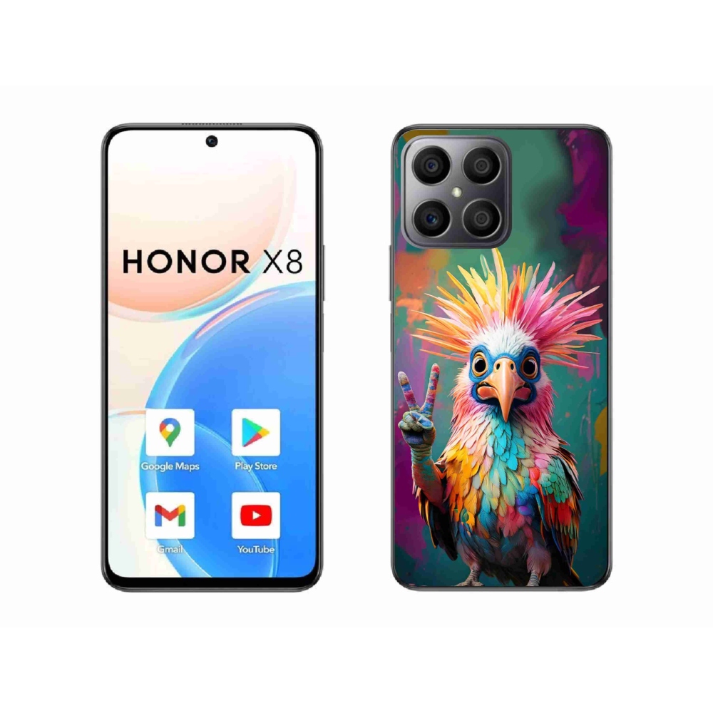 Gélový kryt mmCase na Honor X8 - farebný rebel
