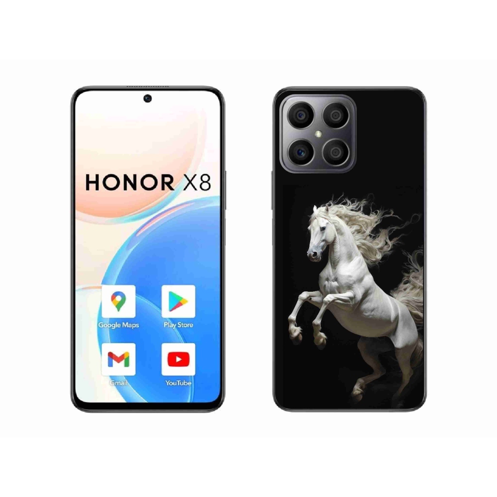 Gélový kryt mmCase na Honor X8 - biely kôň 4