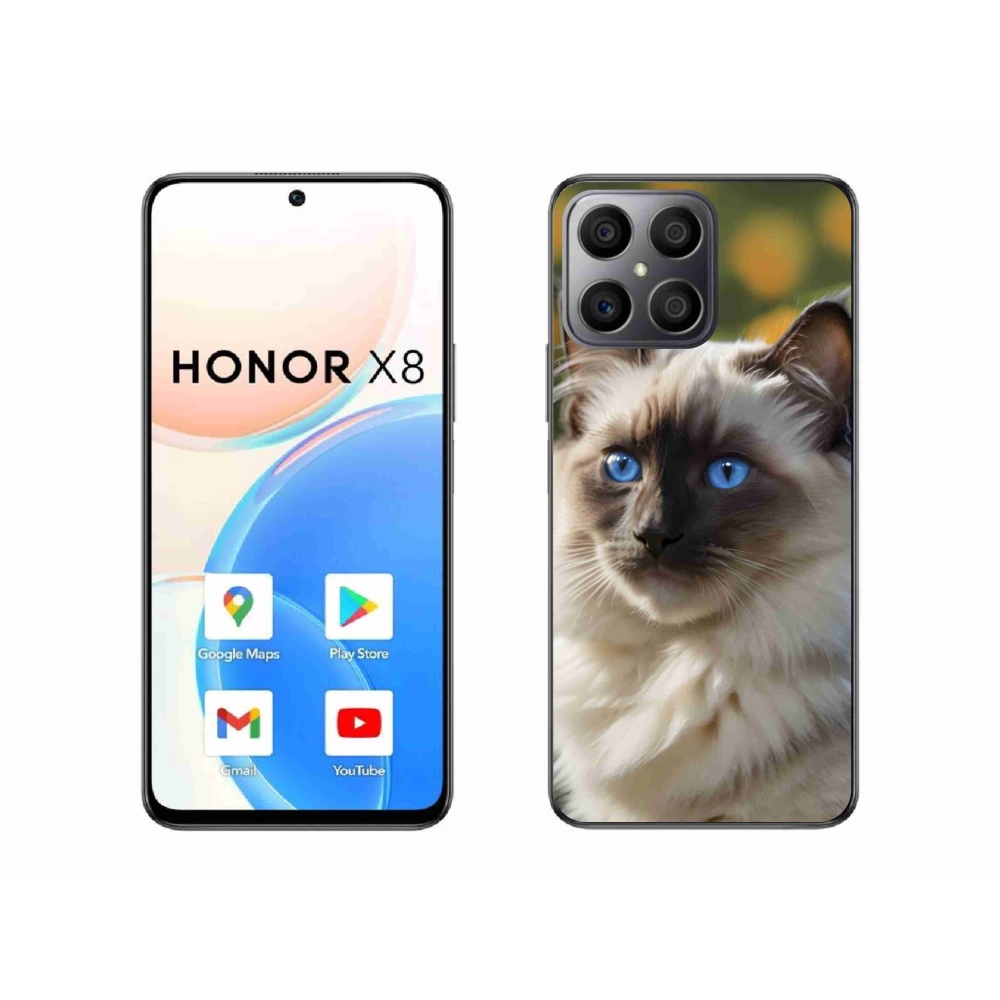 Gélový kryt mmCase na Honor X8 - biely ragdoll