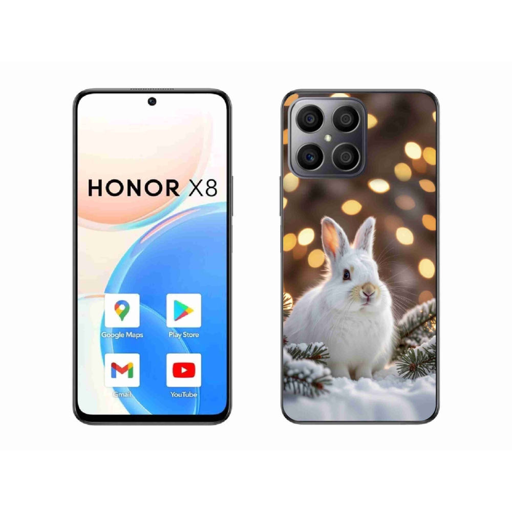 Gélový kryt mmCase na Honor X8 - biely zajac
